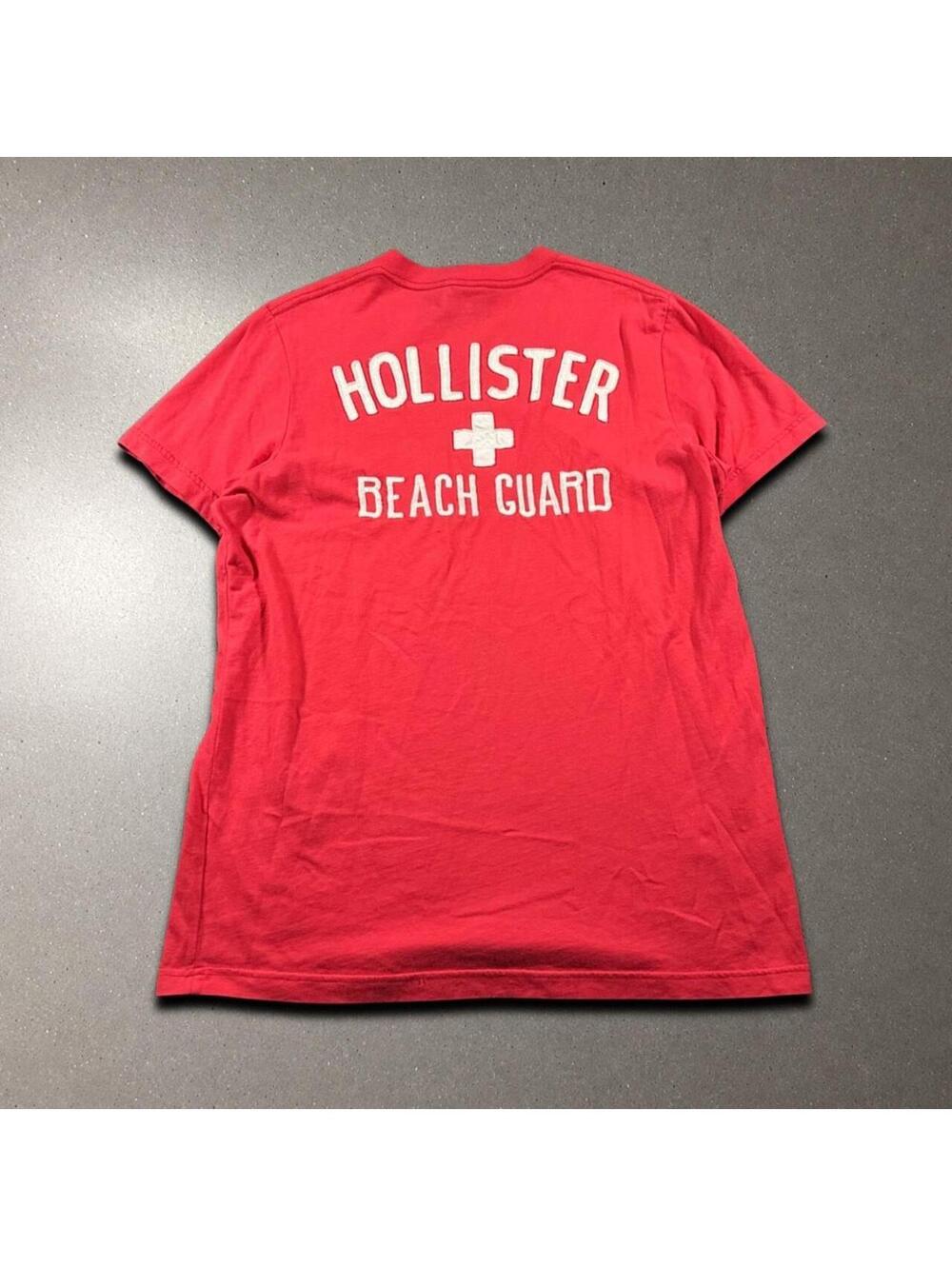 Vintage Y2K Hollister Beach Guard V-Neck Shirt - Fits Men's XL!